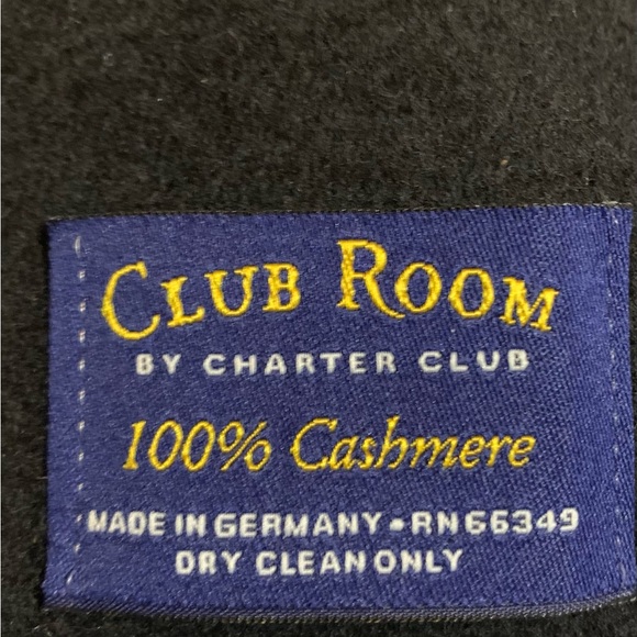 Charter Club Other - CHARTER CLUB Club Room 100% cashmere black Unisex scarf NWT